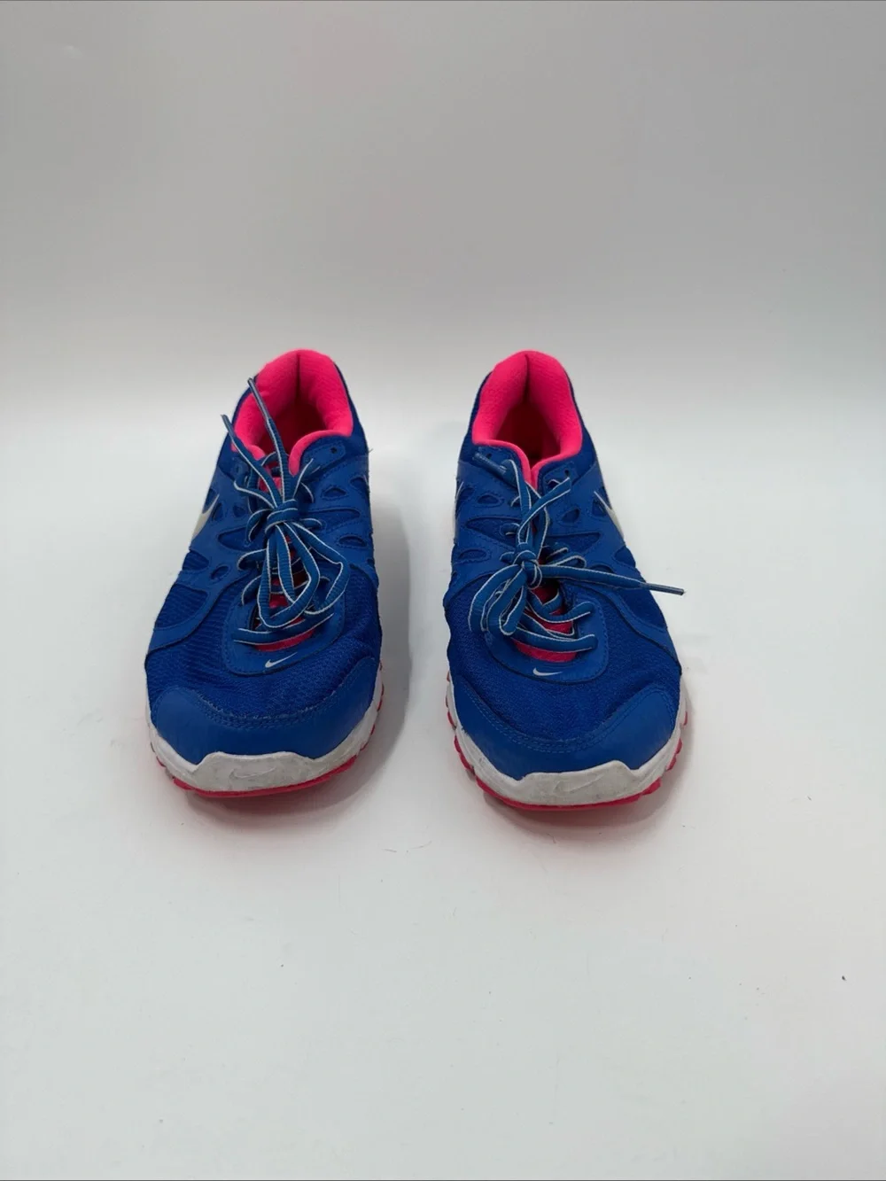 Nike Blue and Pink Women's Athletic Running Shoes